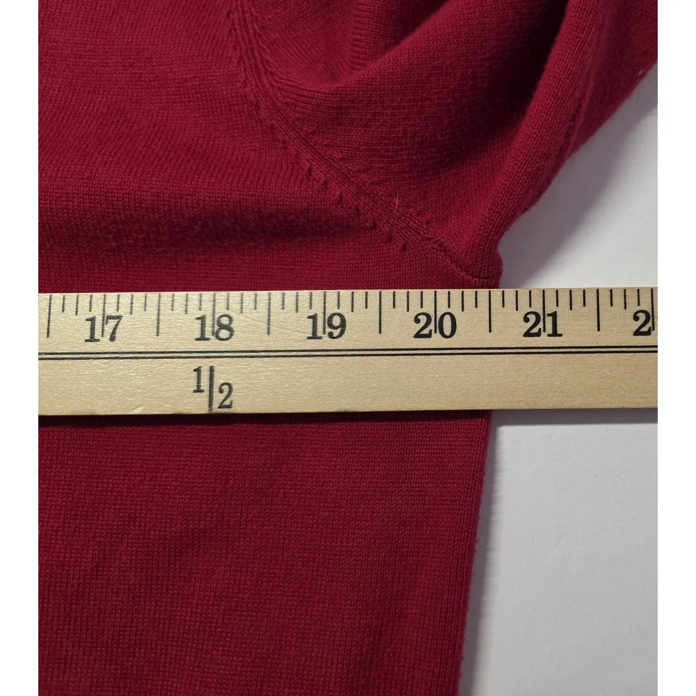 Brooks Brothers Mens‎ Size XL 100% Supima Cotton Red Long Sleeve V Neck Pullover